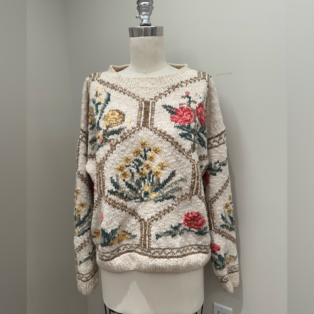 Vintage L.L. Bean Floral Sweater